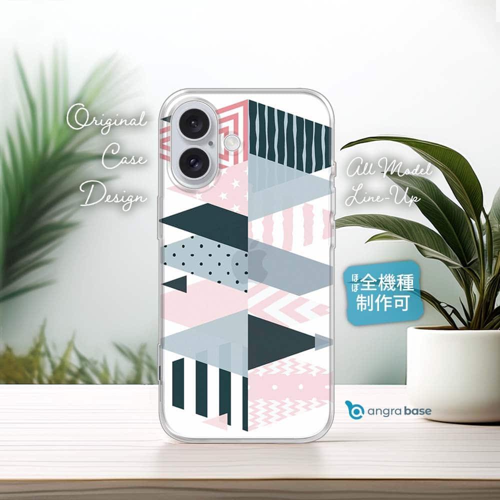 iPhone17e/iPhone17 北欧デザイン 全機種対応☆TPUケース ノルディック柄 トライアングル | 1枚目
