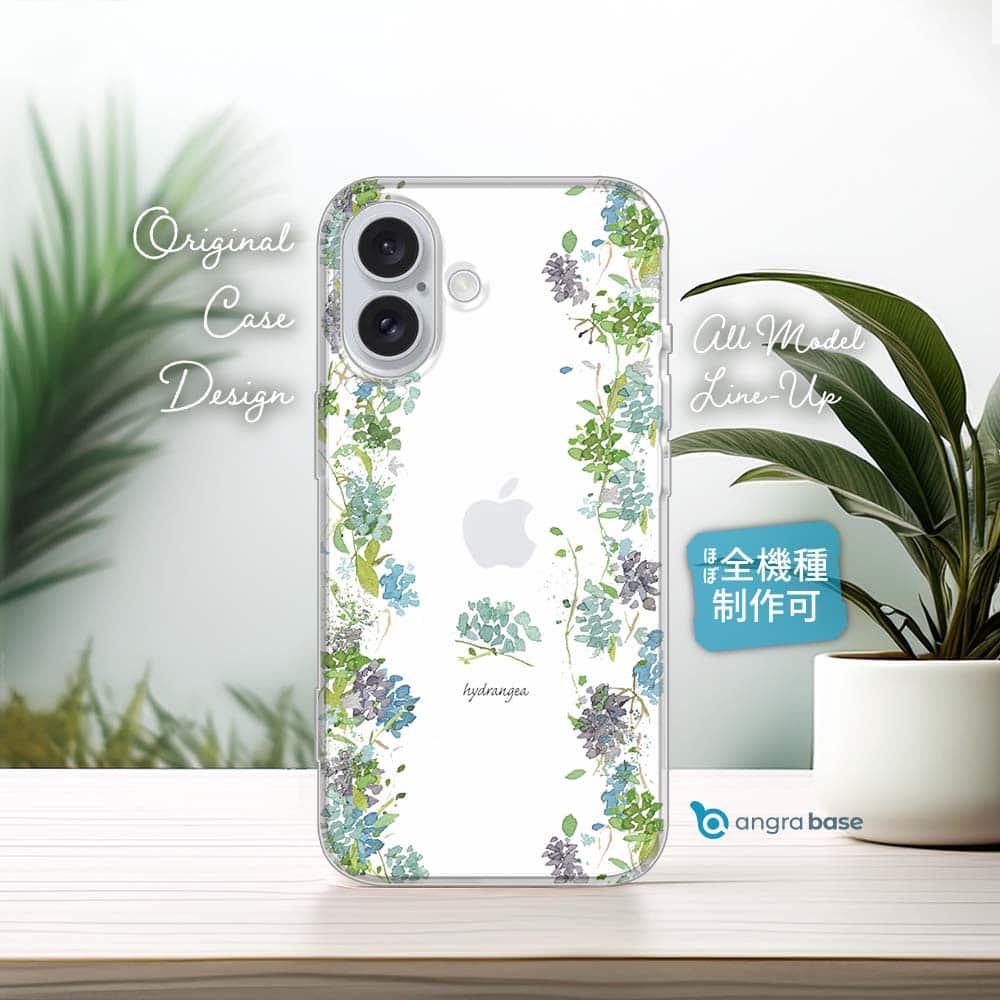 iPhone17e/iPhone17/iPhone Air 花柄 全機種対応☆TPUケース あじさいロード | 1枚目