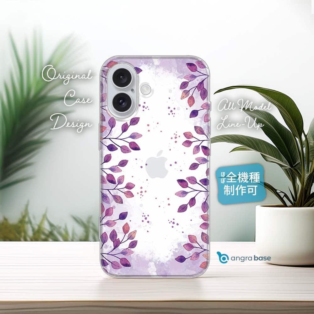 iPhone17e/iPhone17/iPhone Air 花柄 全機種対応☆TPUケース パープルパープル | 1枚目