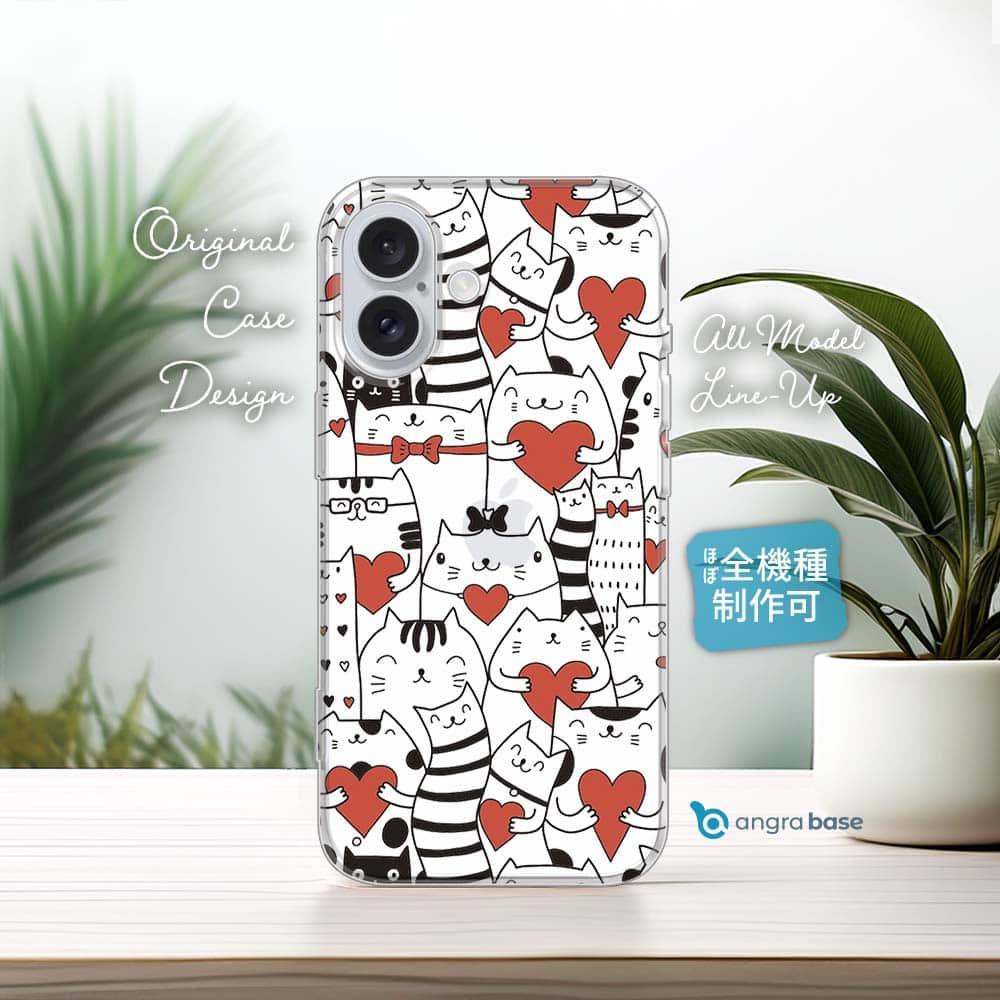 iPhone17e/iPhone17/iPhoneAir 猫 全機種対応☆TPUケース Love Cat | 1枚目