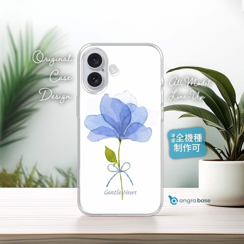 iPhone17e/iPhone17/iPhoneAir 花柄 全機種対応☆TPUケース 青い花 嬉しいニュース | 1枚目