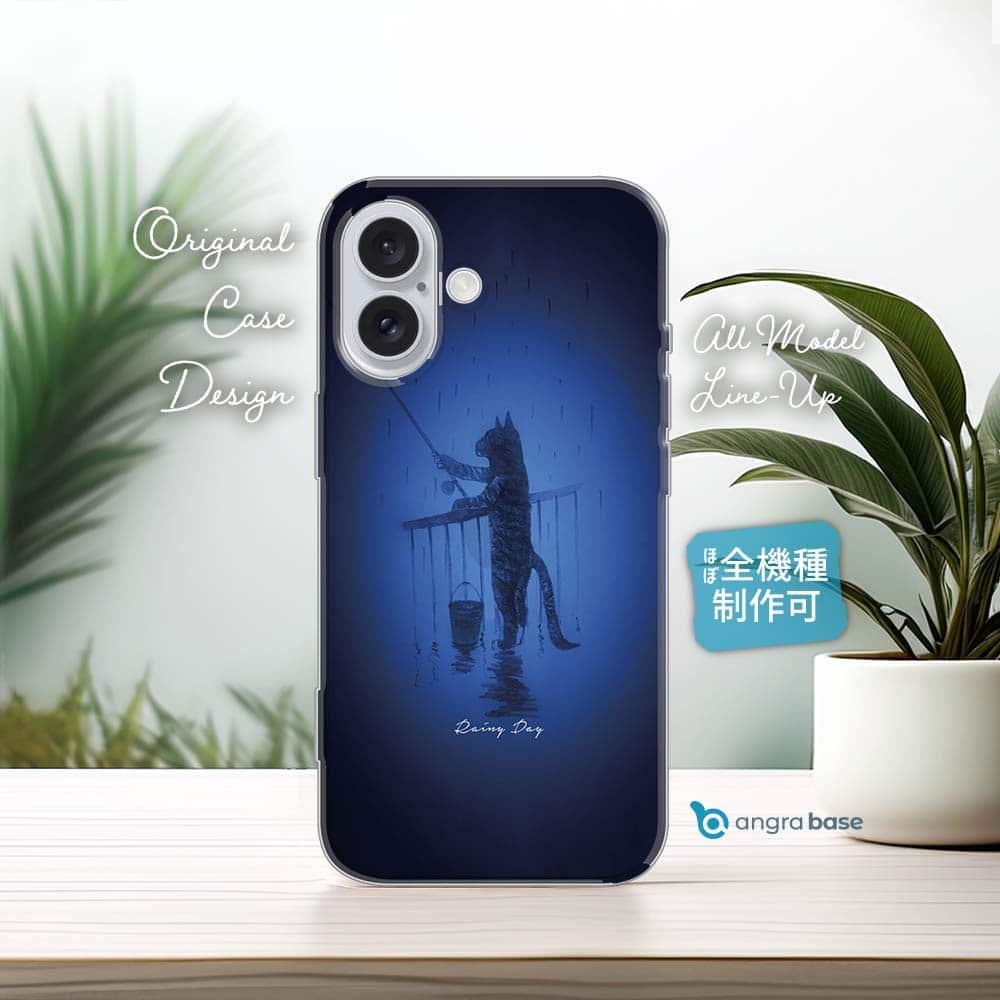 iPhone17e/iPhone17/iPhoneAir 猫 全機種対応☆TPUケース 雨の日は釣りに出かける猫 | 1枚目