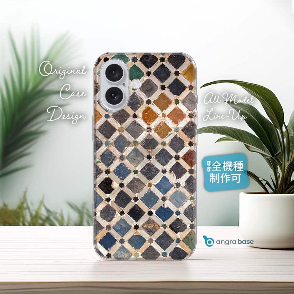 iPhone17e/iPhone17/iPhoneAir タイル風 全機種対応☆TPUケース トルコタイル風 マーブル | 1枚目