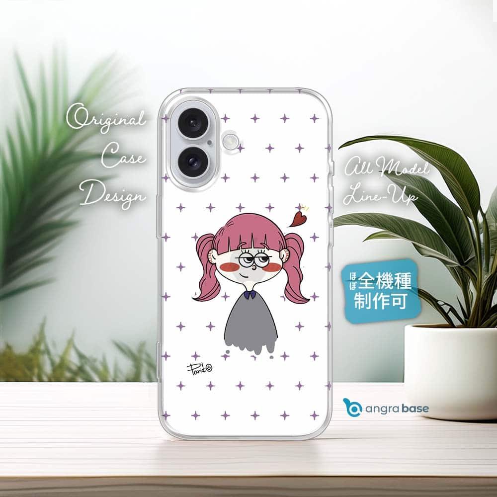 iPhone17e/iPhone17/iPhoneAir アメコミ風 全機種対応☆TPUケース 恋する女の子(白) | 1枚目