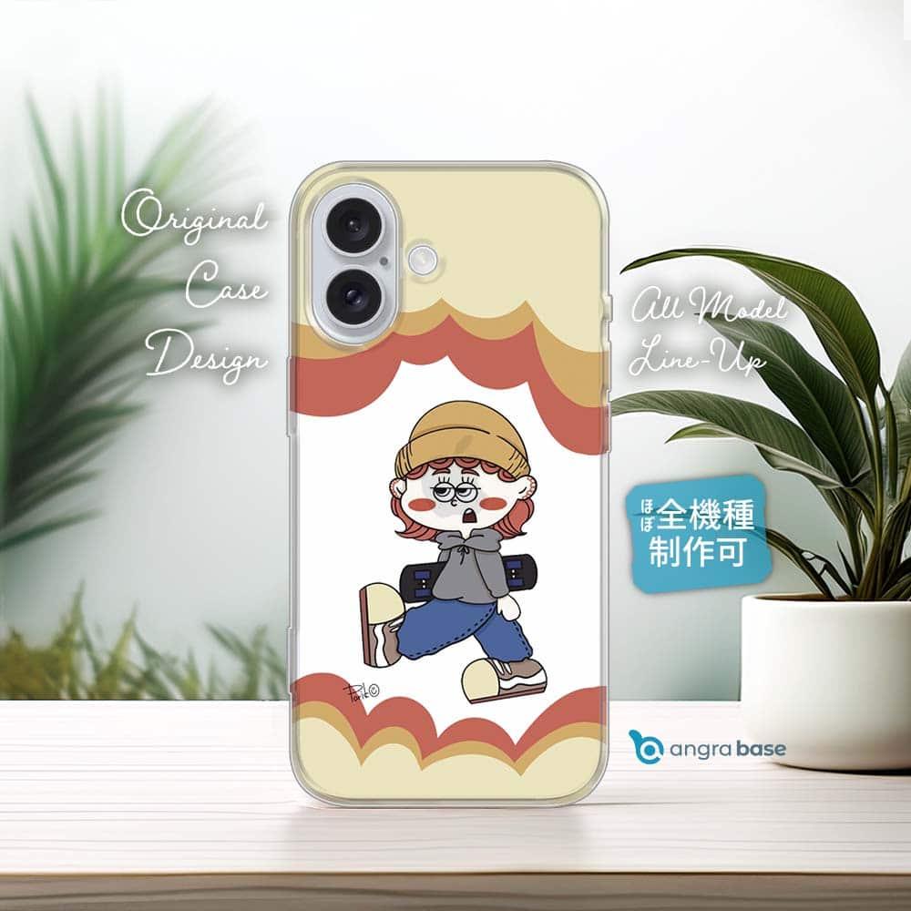 iPhone17e/iPhone17/iPhoneAir アメコミ風 全機種対応☆TPUケース スケーターの女の子 | 1枚目