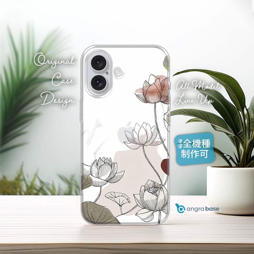 iPhone17e/iPhone17/iPhoneAir 花柄 全機種対応☆TPUケース プランツデザイン睡蓮 | 1枚目