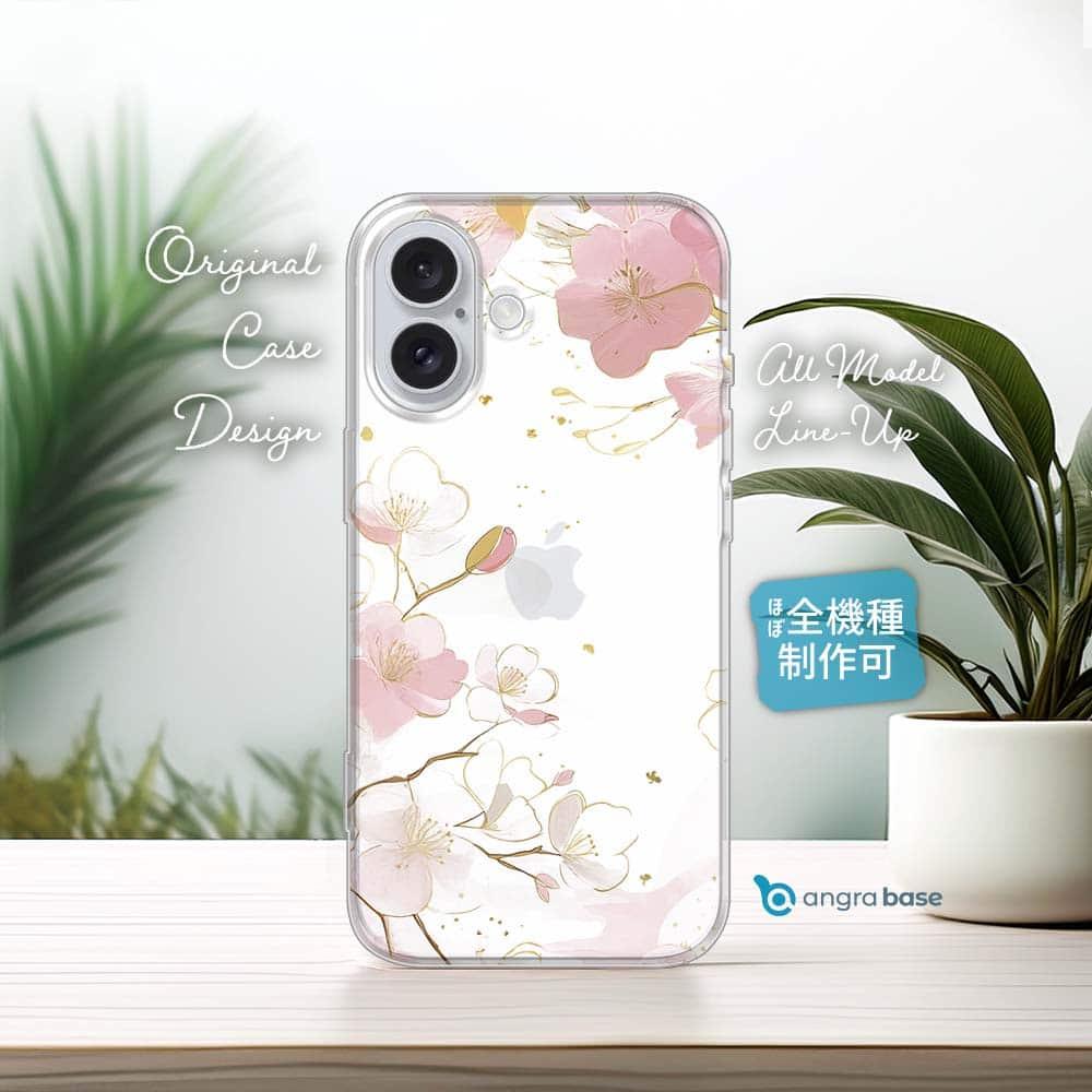 iPhone17e/iPhone17/iPhoneAir 花柄 全機種対応☆TPUケース プランツデザイン桜 | 1枚目