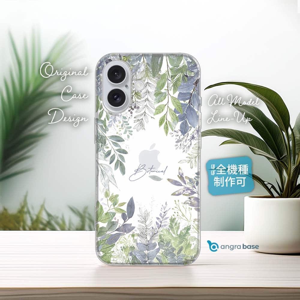 iPhone17e/iPhone17/iPhoneAir 花柄 全機種対応☆TPUケース ボタニカルくすみカラー No2 | 1枚目