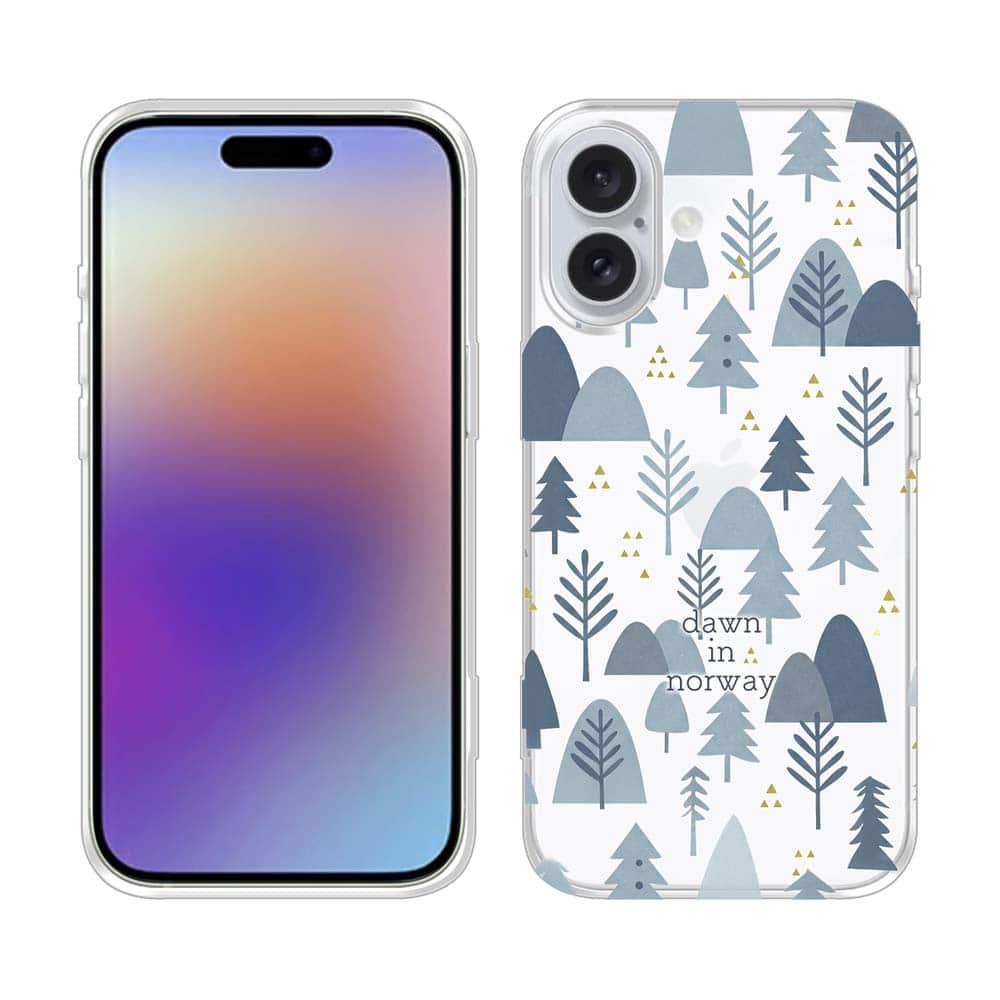 iPhone17e/iPhone17/iPhoneAir 森 全機種対応☆TPUケース 北欧デザイン ノルウェーの夜明 | 2枚目