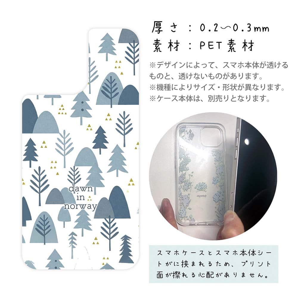 iPhone17e/iPhone17 森 全機種対応☆【インナーシート/デザインシート】 北欧デザイン ノルウェーの夜明 | 3枚目