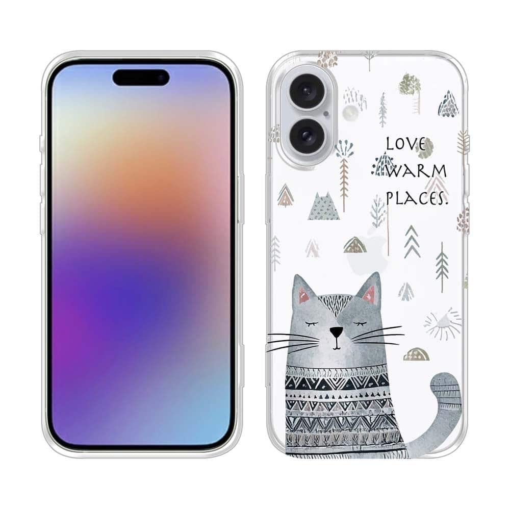 iPhone17e/iPhone17/iPhoneAir 猫 全機種対応☆TPUケース 猫は温かい場所が好き | 2枚目