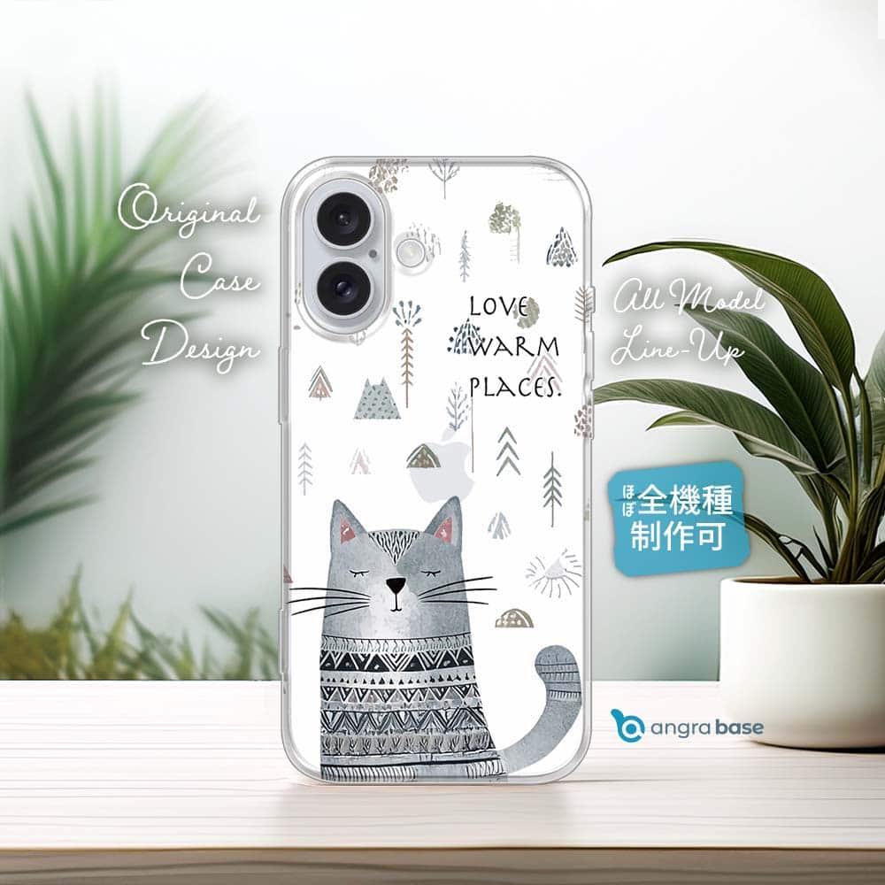 iPhone16e/Pixel9a/iPhone16Pro 猫 全機種対応☆TPUケース 猫は温かい場所が好き1枚目の画像