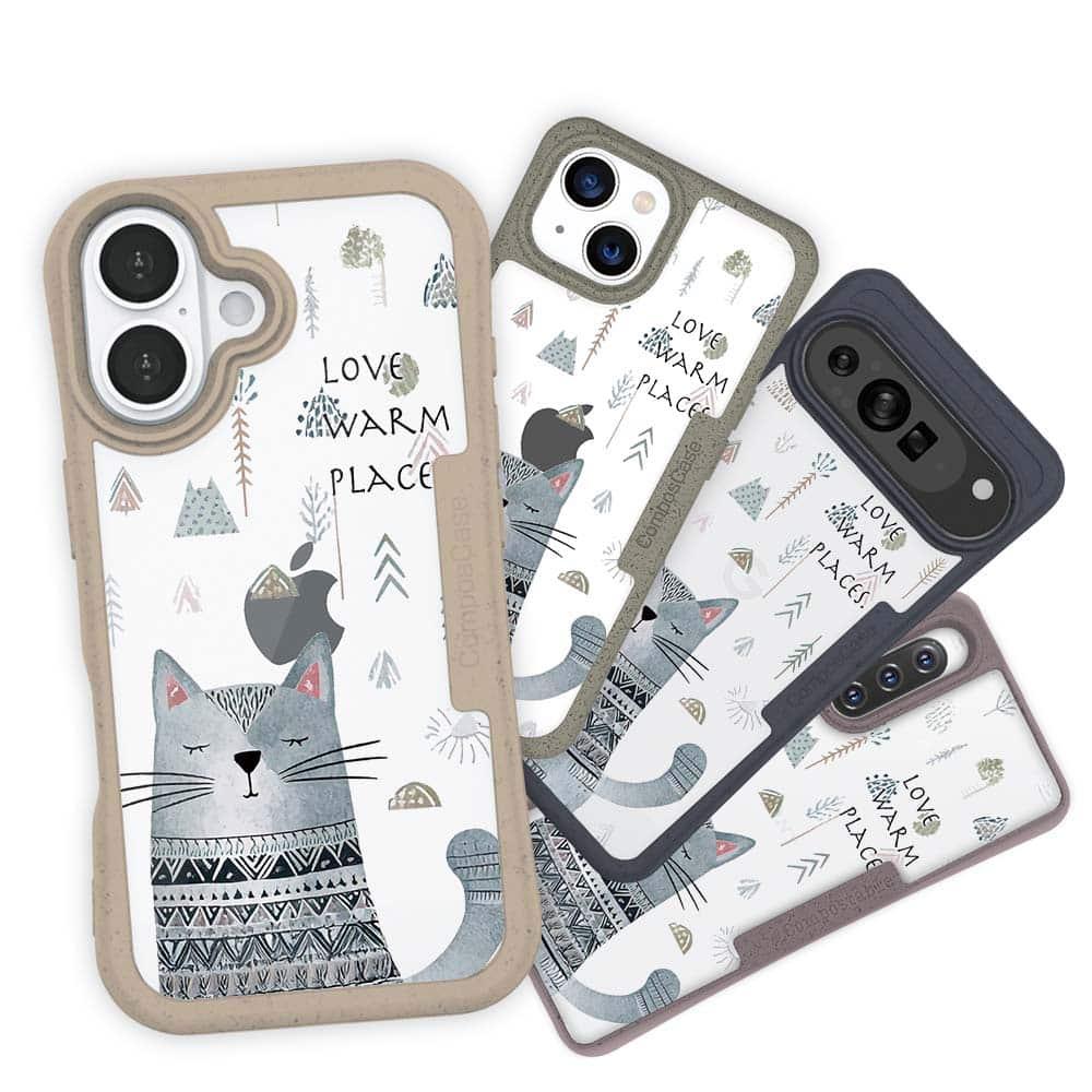 iPhone16/iPhone16e/iPhone16 Pro 猫 コンポスケース 猫は温かい場所が好き | 2枚目