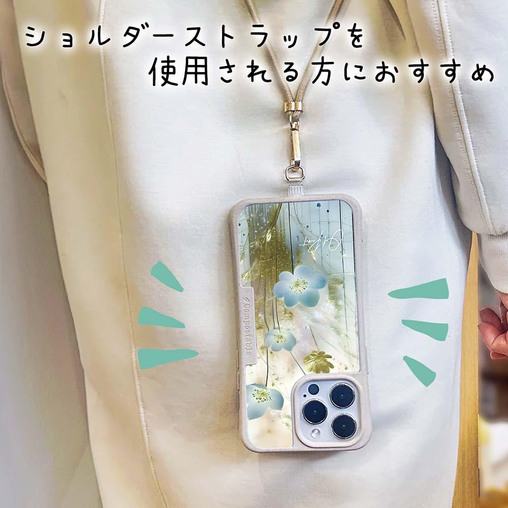 iPhone17e/iPhone17 花柄 全機種対応☆【インナーシート/デザインシート】 オイルペイント 青い花 | 9枚目