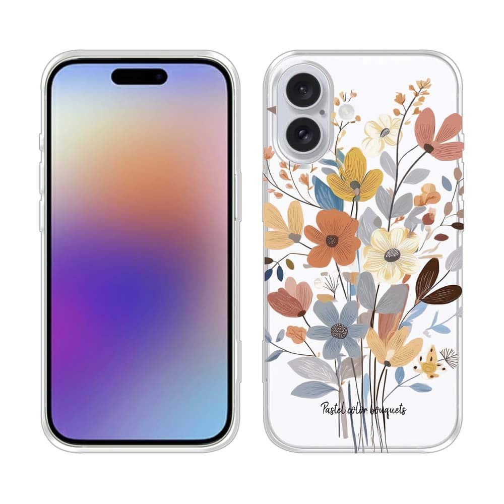 iPhone17e/iPhone17/iPhoneAir 花柄 全機種対応☆TPUケース 北欧パステルカラーの花 | 2枚目