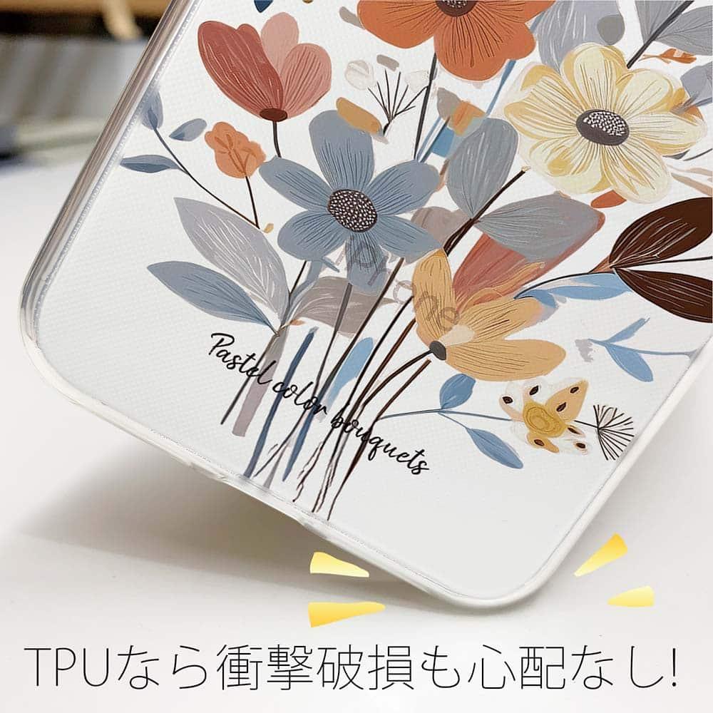 iPhone17e/iPhone17/iPhoneAir 花柄 全機種対応☆TPUケース 北欧パステルカラーの花 | 4枚目