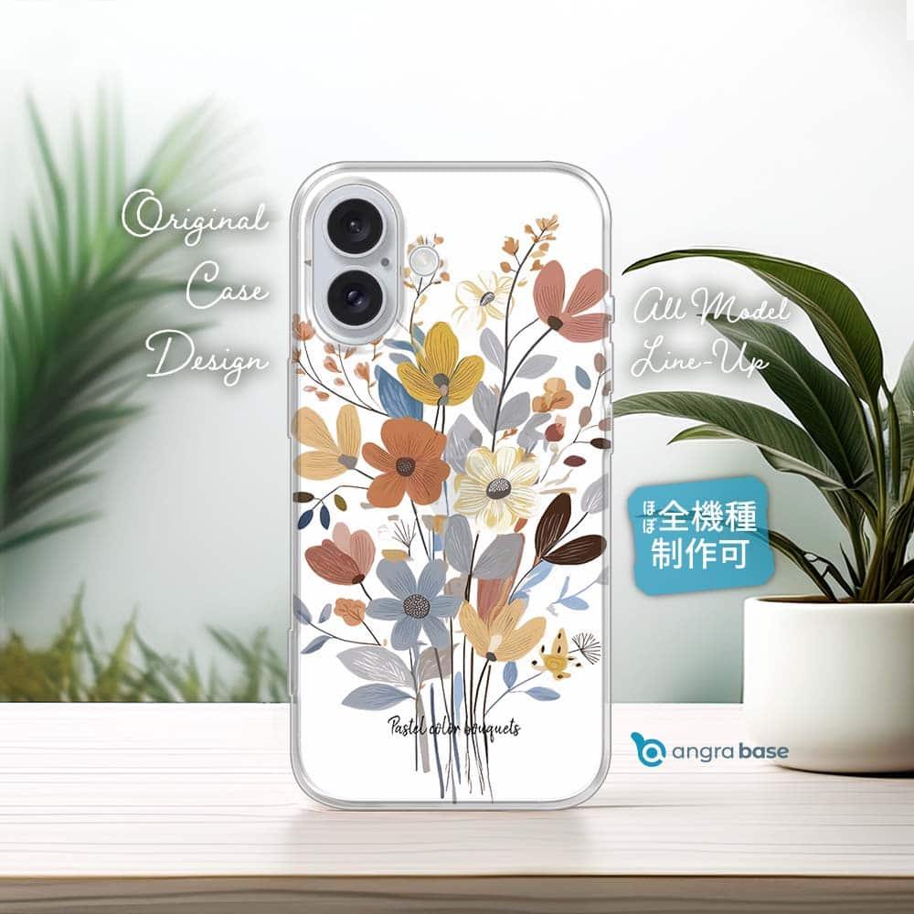 iPhone17e/iPhone17/iPhoneAir 花柄 全機種対応☆TPUケース 北欧パステルカラーの花 | 1枚目