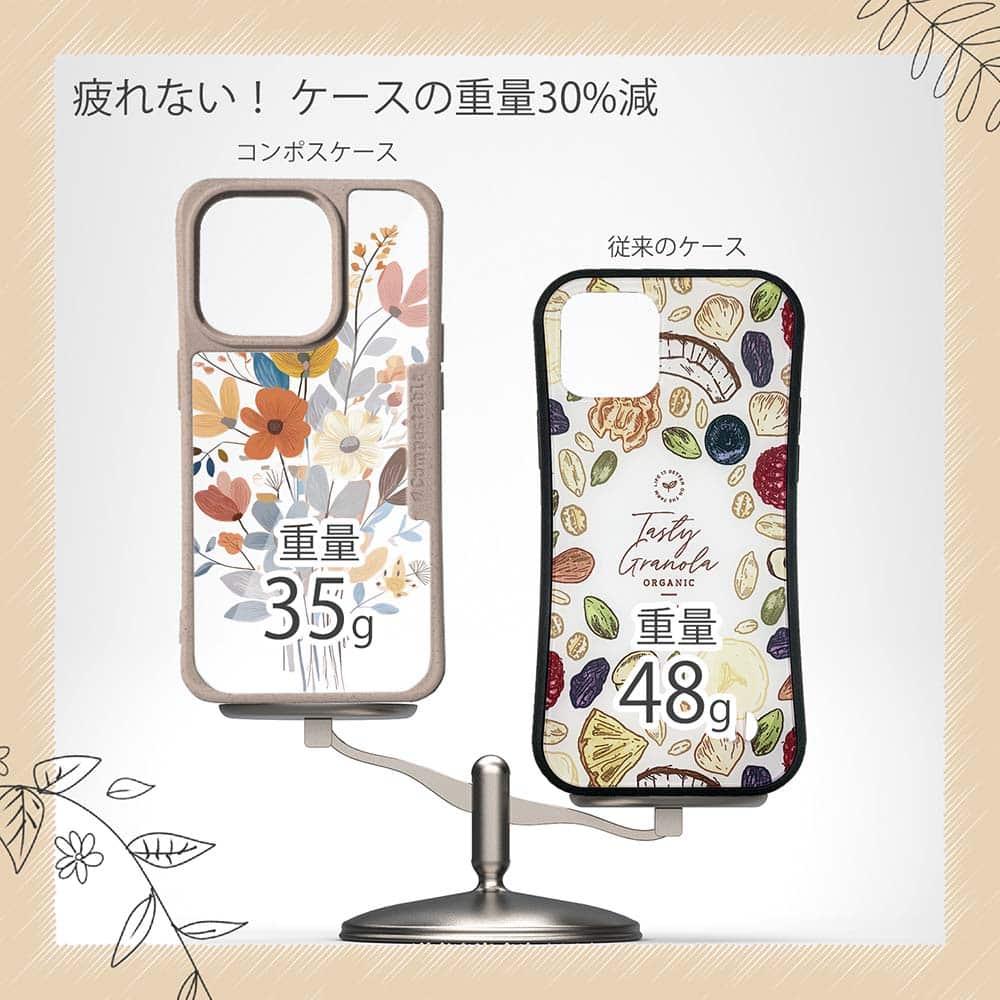 iPhone16/iPhone16e/iPhone16 Pro 花柄 コンポスケース 北欧パステルカラーの花 | 9枚目