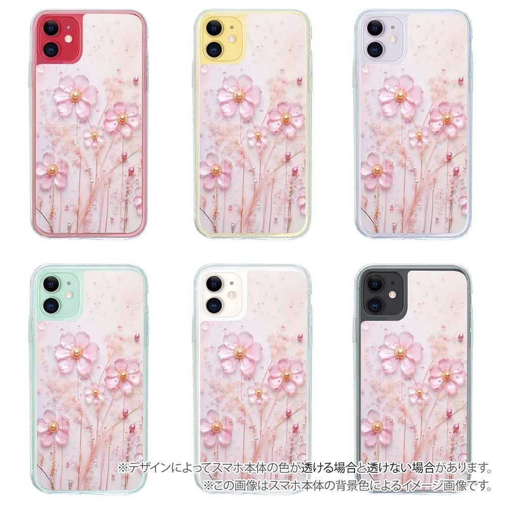 iPhone17 花柄 全機種対応☆【インナーシート/デザインシート】 プラスチックフラワー ピンクNo2 | 5枚目