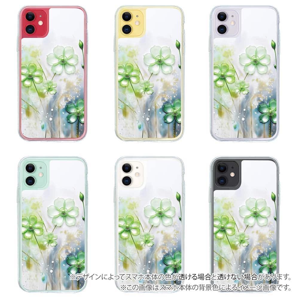 iPhone17 花柄 全機種対応☆【インナーシート/デザインシート】 プラスチックフラワー グリーンNo2 | 5枚目