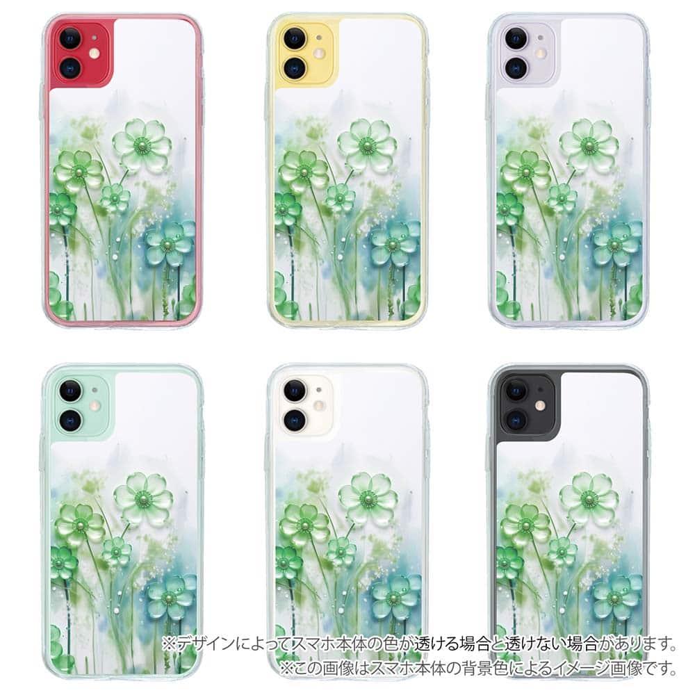 iPhone17 花柄 全機種対応☆【インナーシート/デザインシート】 プラスチックフラワー グリーンNo1 | 5枚目