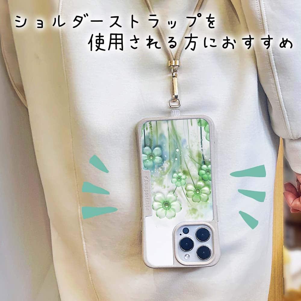 iPhone17 花柄 全機種対応☆【インナーシート/デザインシート】 プラスチックフラワー グリーンNo1 | 9枚目