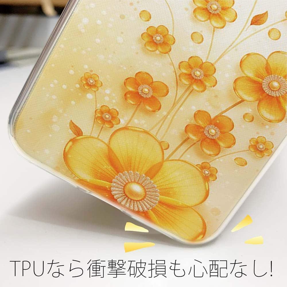 iPhone17/iPhoneAir 花柄 全機種対応☆TPUケース プラスチックフラワー オレンジNo2 | 4枚目