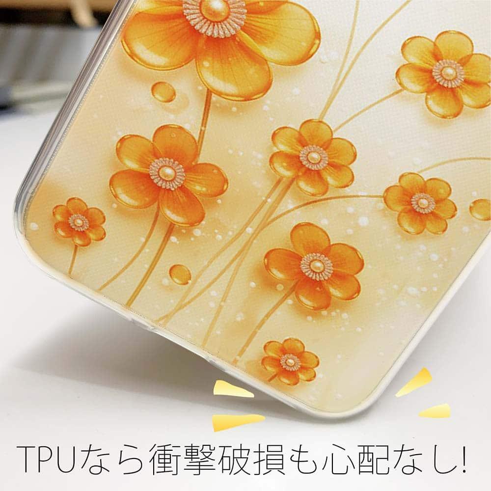 iPhone17/iPhoneAir 花柄 全機種対応☆TPUケース プラスチックフラワー オレンジNo1 | 4枚目