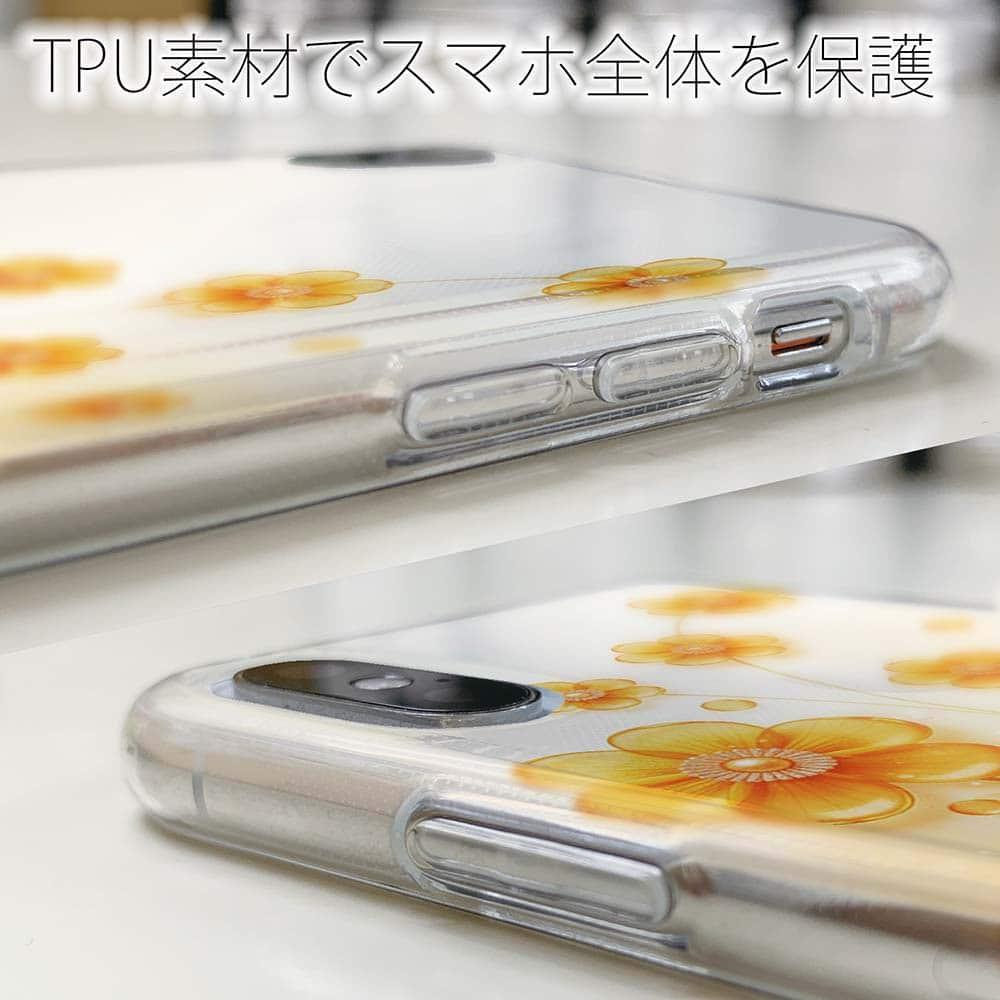 iPhone17/iPhoneAir 花柄 全機種対応☆TPUケース プラスチックフラワー オレンジNo1 | 5枚目