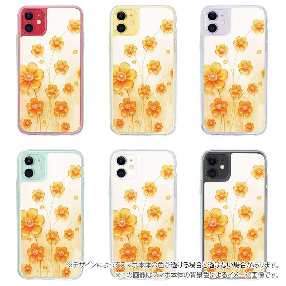 iPhone17 花柄 全機種対応☆【インナーシート/デザインシート】 プラスチックフラワー オレンジNo1 | 5枚目