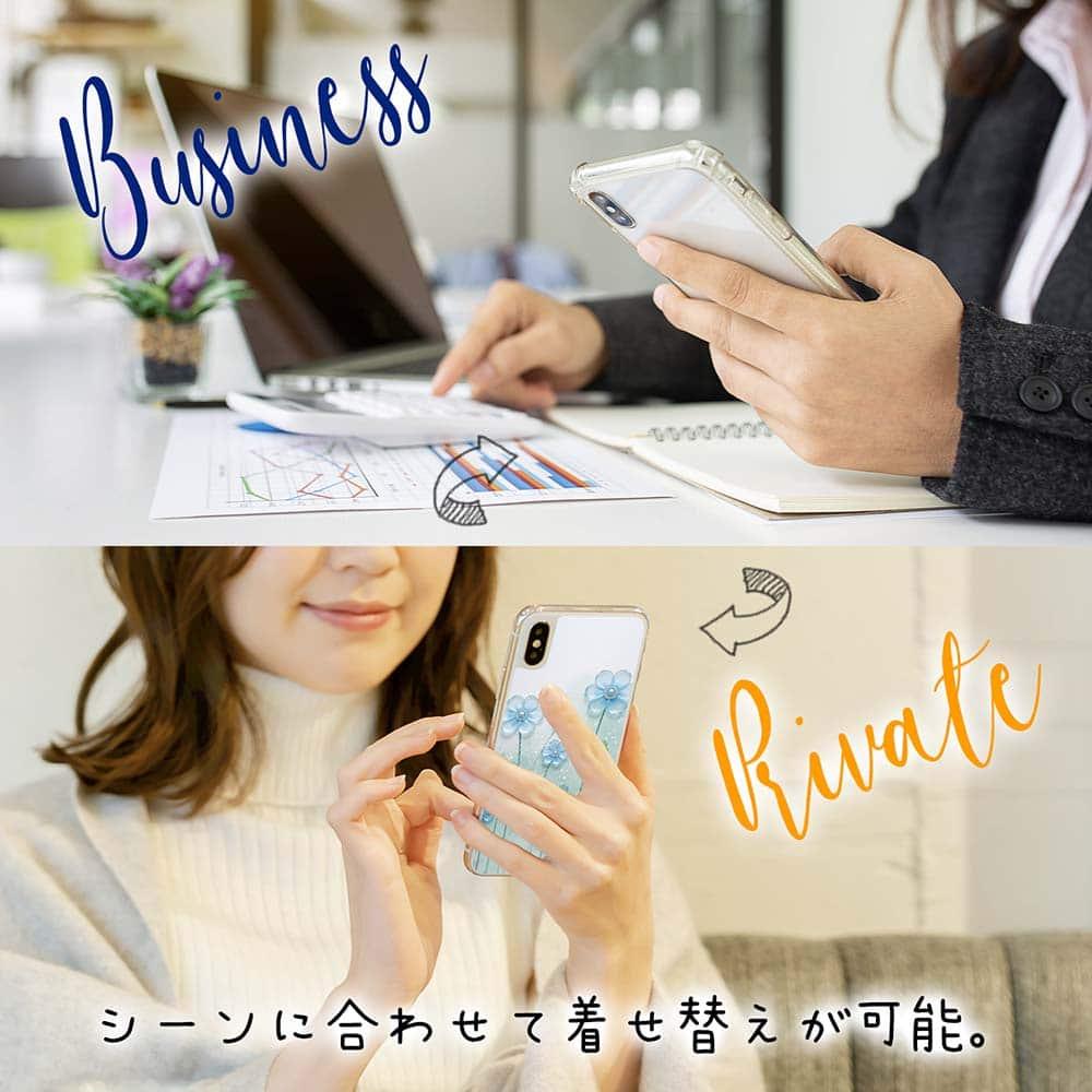 iPhone17 花柄 全機種対応☆【インナーシート/デザインシート】 プラスチックフラワー ブルーNo2 | 8枚目