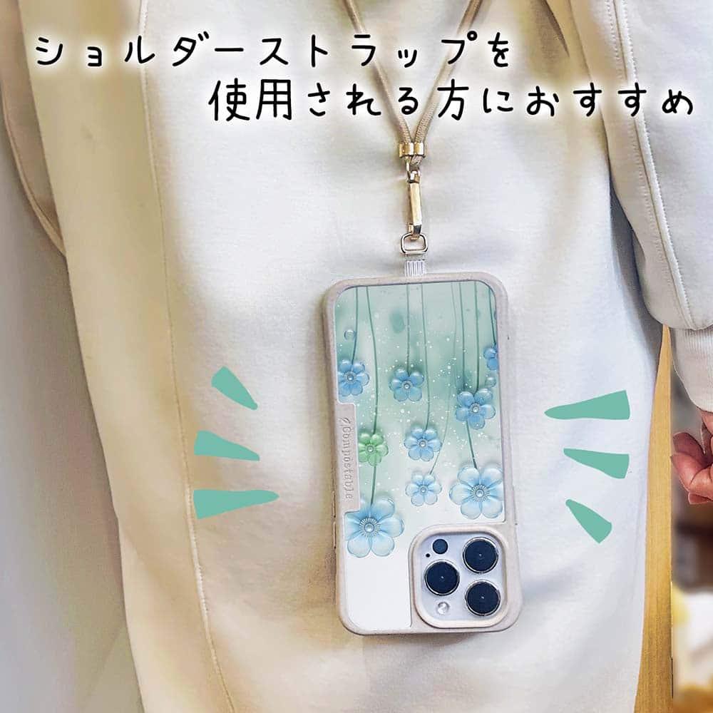 iPhone17 花柄 全機種対応☆【インナーシート/デザインシート】 プラスチックフラワー ブルーNo2 | 9枚目