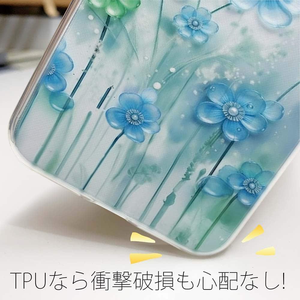 iPhone17/iPhoneAir 花柄 全機種対応☆TPUケース プラスチックフラワー ブルーNo1 | 4枚目