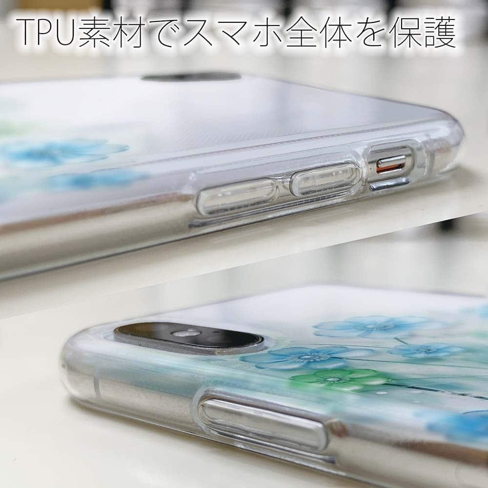 iPhone17/iPhoneAir 花柄 全機種対応☆TPUケース プラスチックフラワー ブルーNo1 | 5枚目