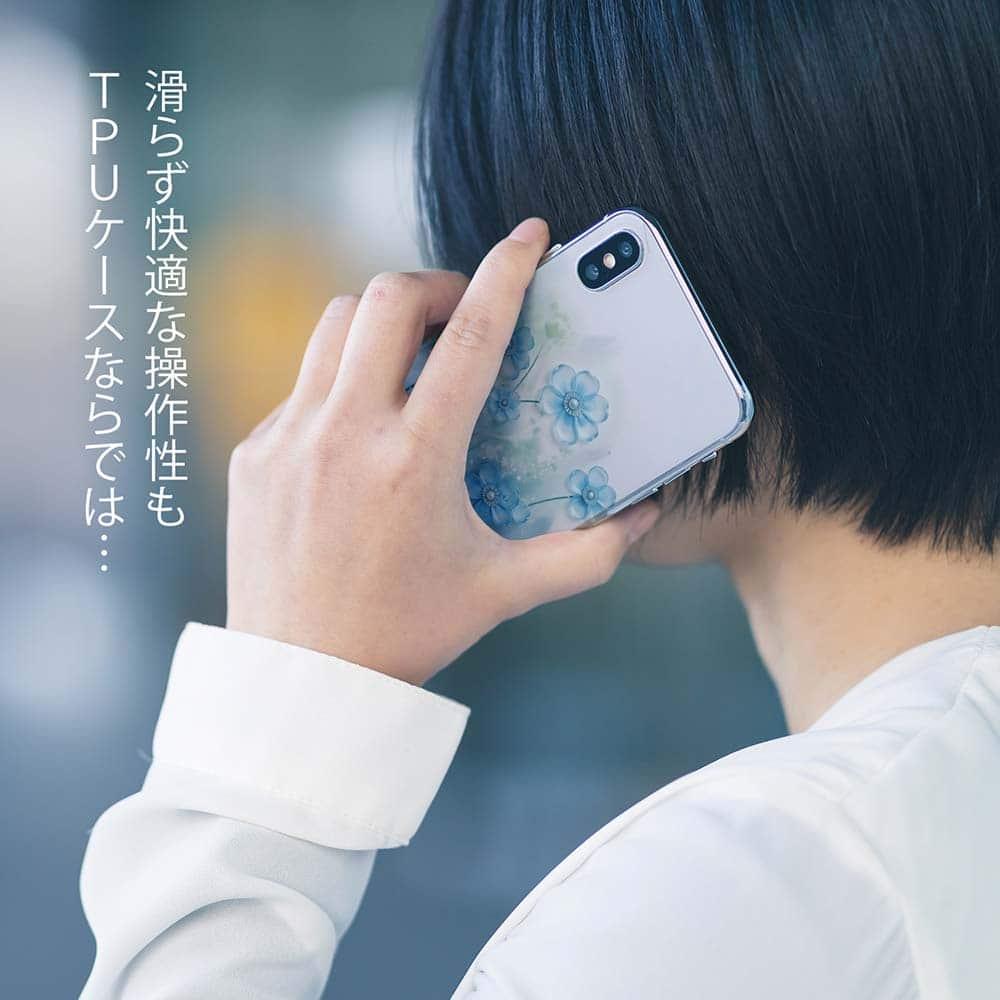 iPhone17/iPhoneAir 花柄 全機種対応☆TPUケース プラスチックフラワー ブルーNo1 | 7枚目