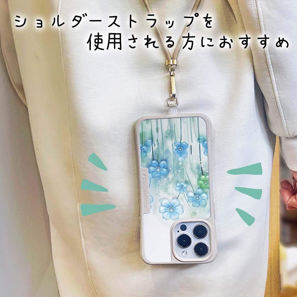 iPhone17 花柄 全機種対応☆【インナーシート/デザインシート】 プラスチックフラワー ブルーNo1 | 9枚目