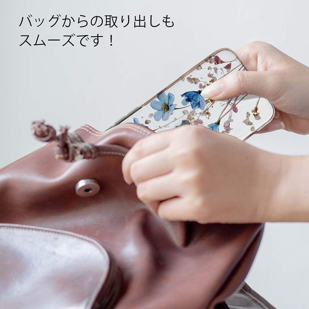 iPhone17/iPhoneAir 花柄 全機種対応☆TPUケース 日本の花画風 ブルー | 8枚目