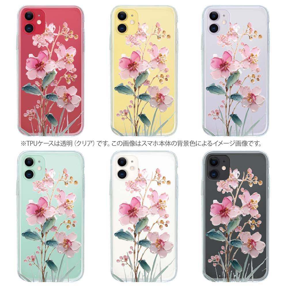 iPhone17/iPhoneAir 花柄 全機種対応☆TPUケース 日本の花画風 ピンク | 9枚目