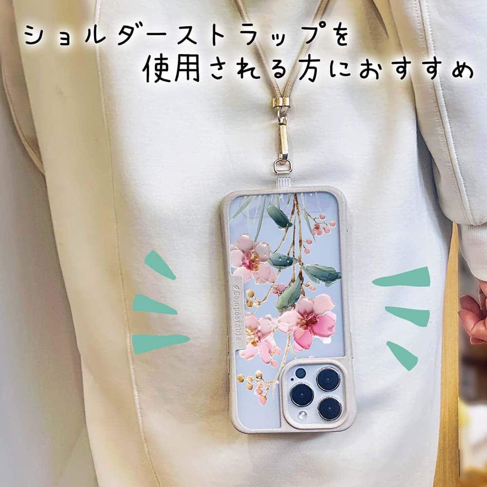 iPhone17 花柄 全機種対応☆【インナーシート/デザインシート】 日本の花画風 ピンク | 9枚目