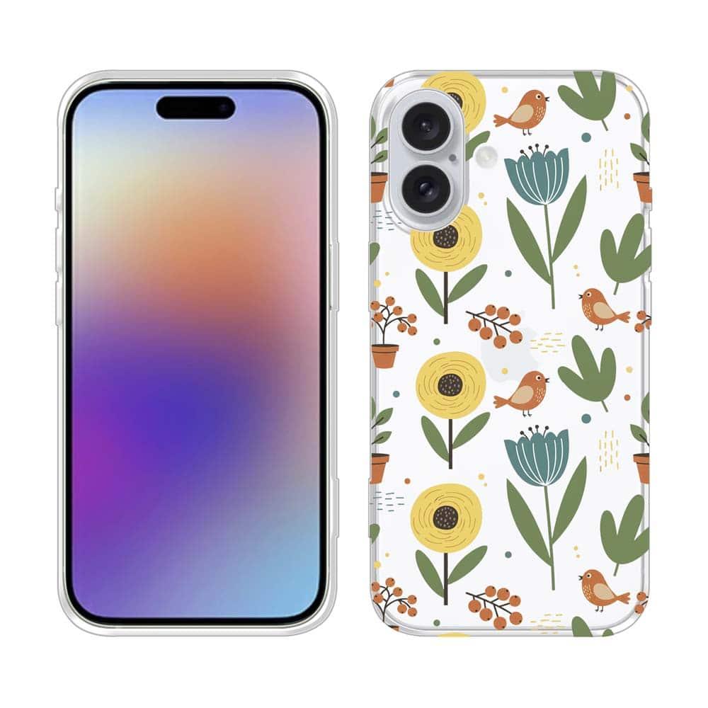 iPhone17/iPhoneAir 花柄 全機種対応☆TPUケース 北欧デザイン 秋の向日葵 | 2枚目