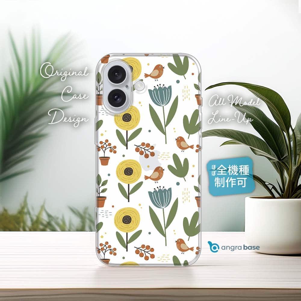 iPhone17/iPhoneAir 花柄 全機種対応☆TPUケース 北欧デザイン 秋の向日葵