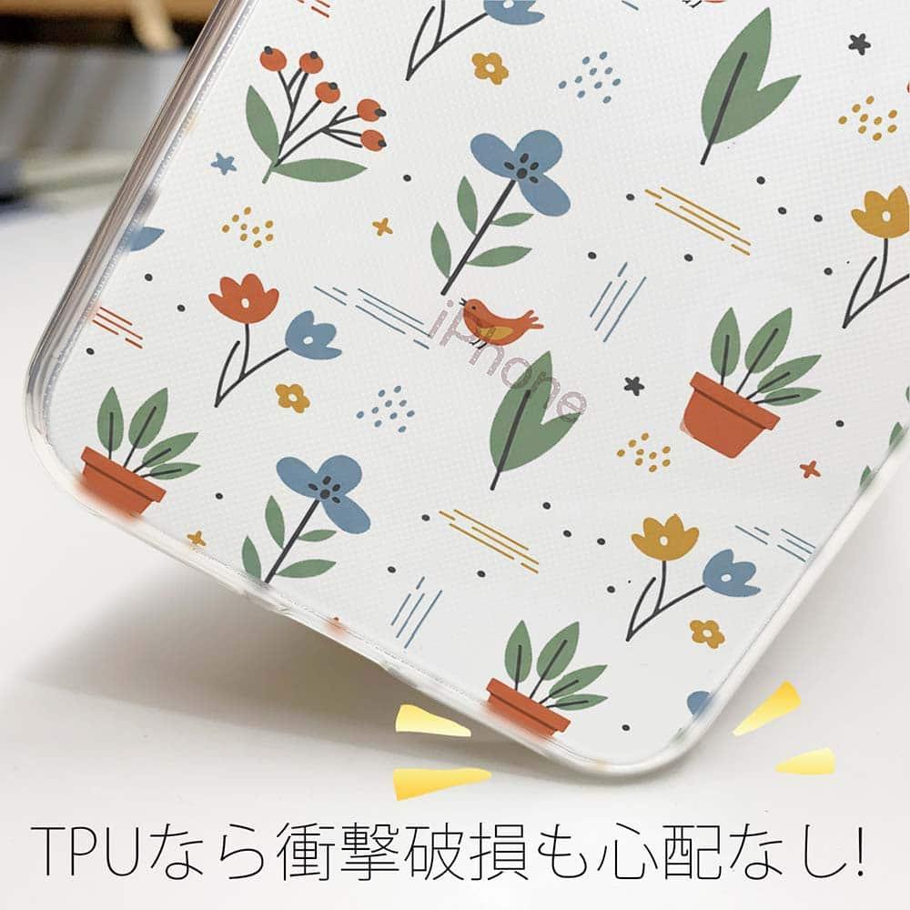 iPhone17/iPhoneAir 花柄 全機種対応☆TPUケース 北欧デザイン ビオトープ | 4枚目
