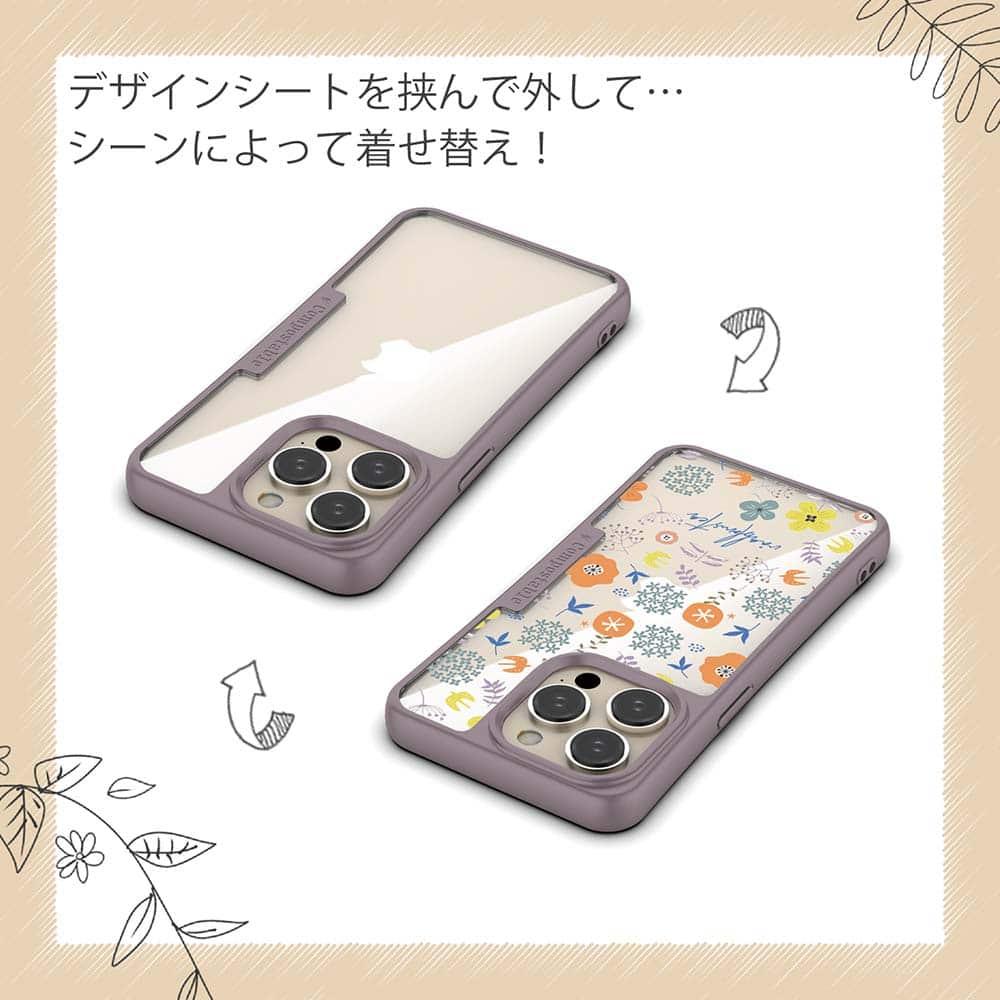 iPhone16/iPhone16e 花柄 コンポスケース 北欧デザイン 春の花 | 5枚目