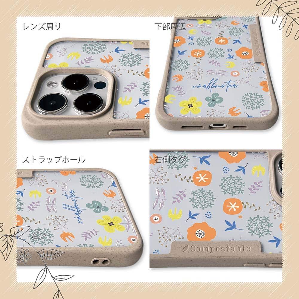 iPhone16/iPhone16e 花柄 コンポスケース 北欧デザイン 春の花 | 6枚目
