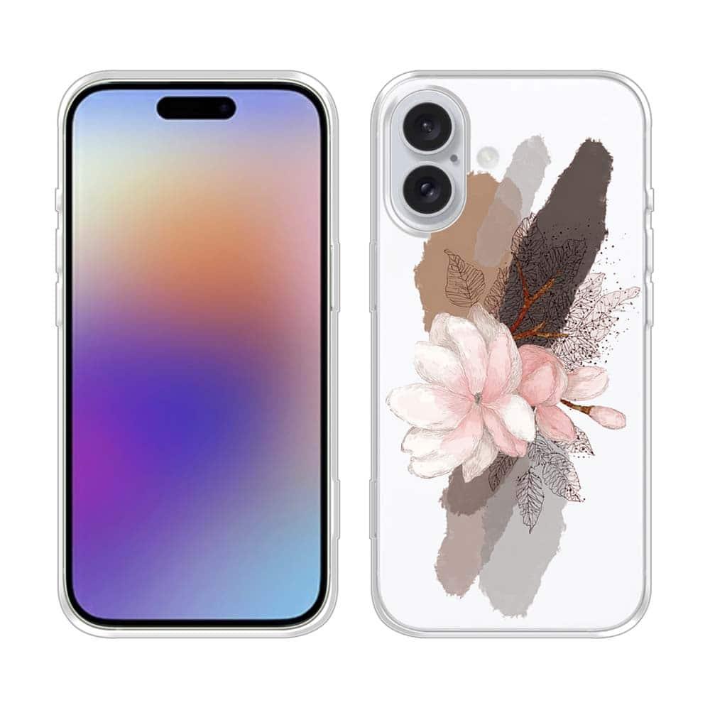 iPhone17/iPhoneAir/iPhone17Pro 花柄 全機種対応☆TPUケース ニュアンス・ライトピンク | 2枚目