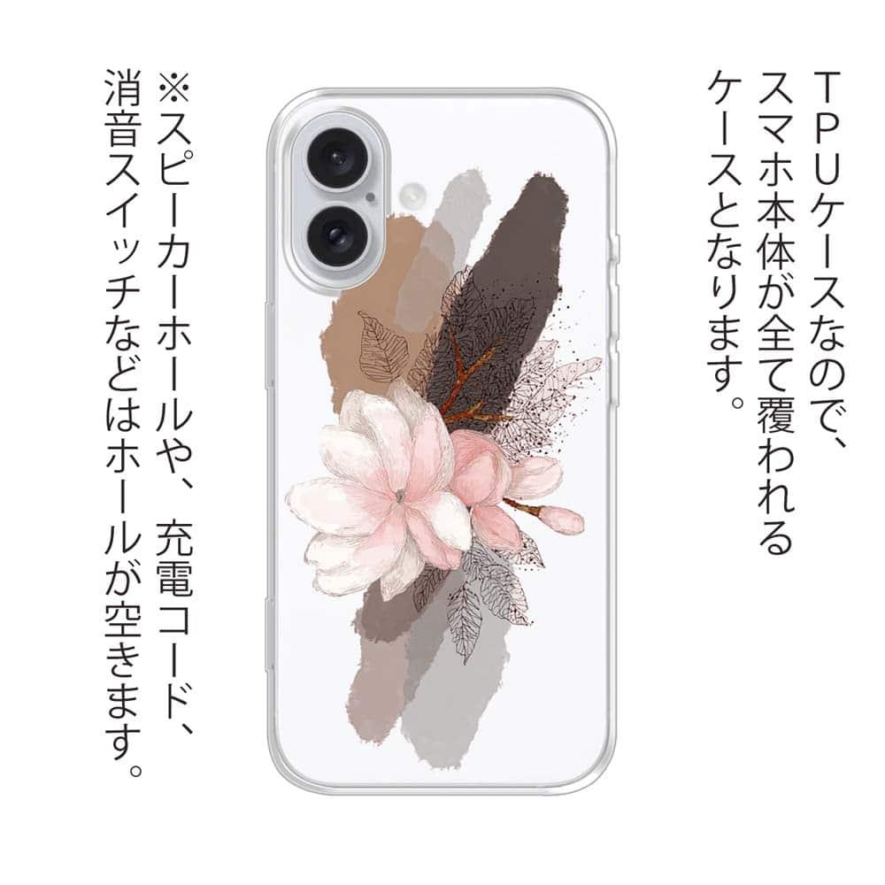 iPhone17/iPhoneAir/iPhone17Pro 花柄 全機種対応☆TPUケース ニュアンス・ライトピンク | 3枚目