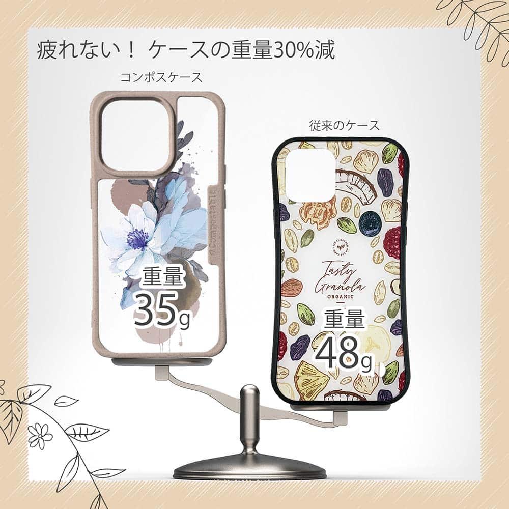 iPhone16/iPhone16e/iPhone16 Pro 花柄 コンポスケース ニュアンス・ペールブルー | 9枚目