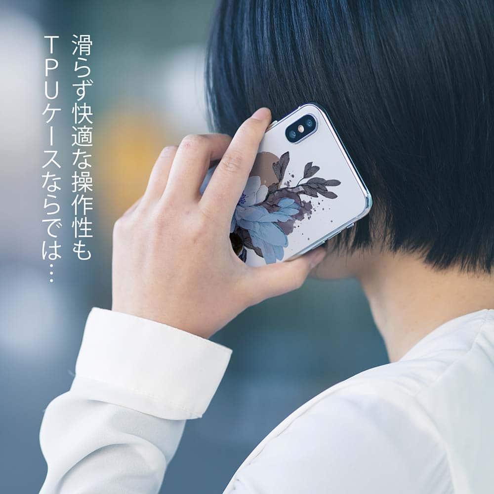 iPhone17/iPhoneAir/iPhone17Pro 花柄 全機種対応☆TPUケース ニュアンス・ペールブルー | 7枚目