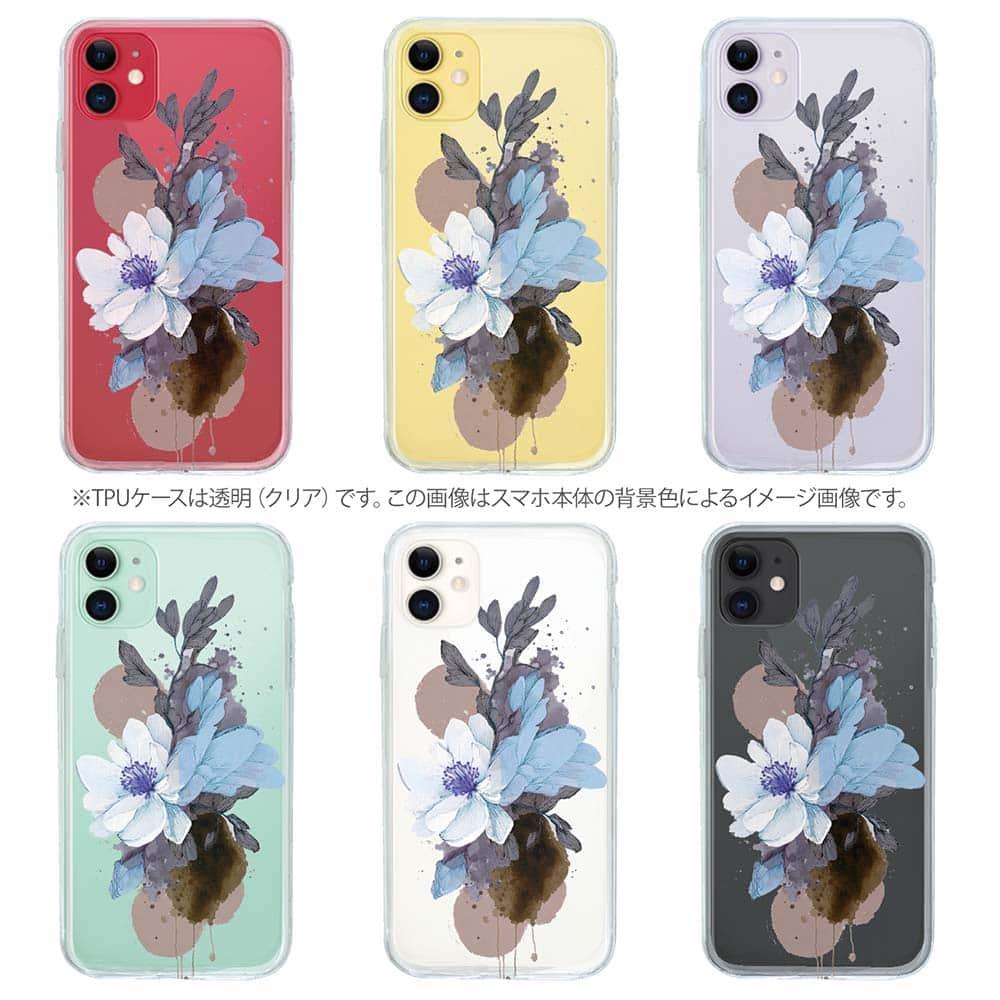iPhone17/iPhoneAir/iPhone17Pro 花柄 全機種対応☆TPUケース ニュアンス・ペールブルー | 9枚目