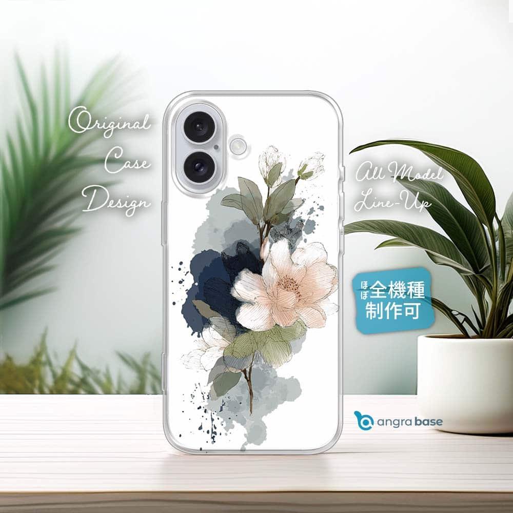 iPhone17/iPhoneAir/iPhone17Pro 花柄 全機種対応☆TPUケース ニュアンス・パウダーピンク